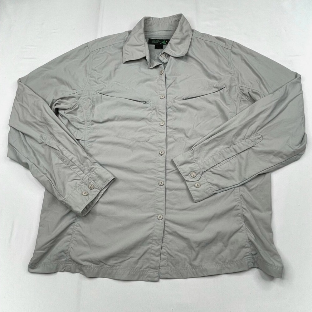 Eastern Mountain Sports Shirt Size XS Khaki Color Women Long Sleeve UV Block